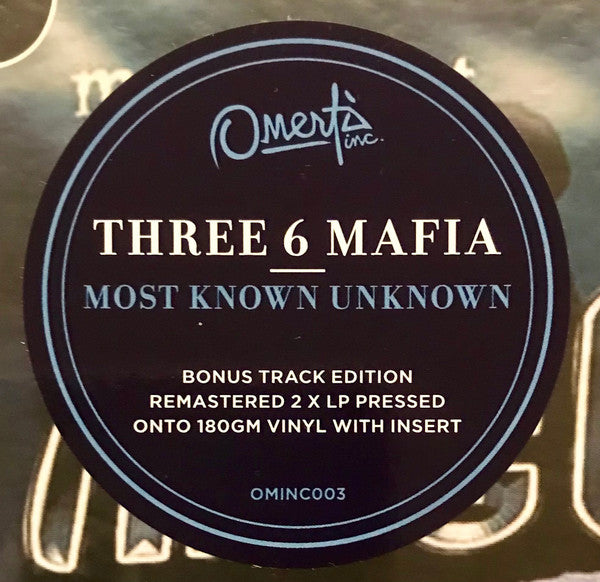 Three 6 Mafia : Most Known Unknown (2xLP, Album, RE, RM, 180)