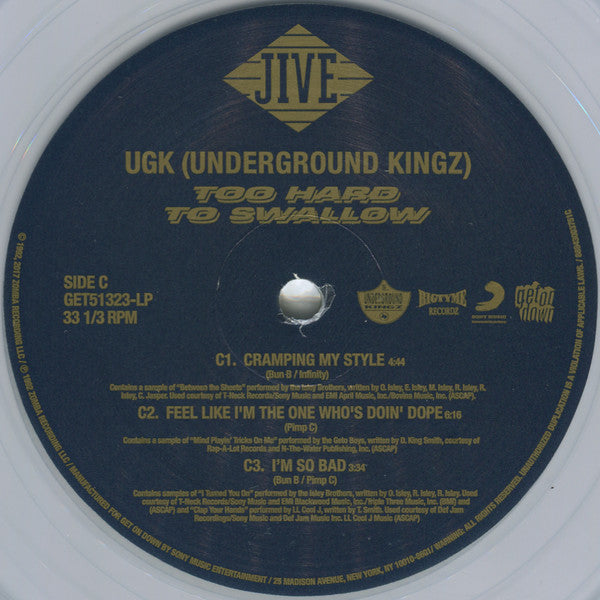 UGK : Too Hard To Swallow (2xLP, Album, Ltd, RE, Cle)