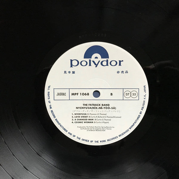 The Fatback Band : NYCNYUSA (LP, Album, Promo)