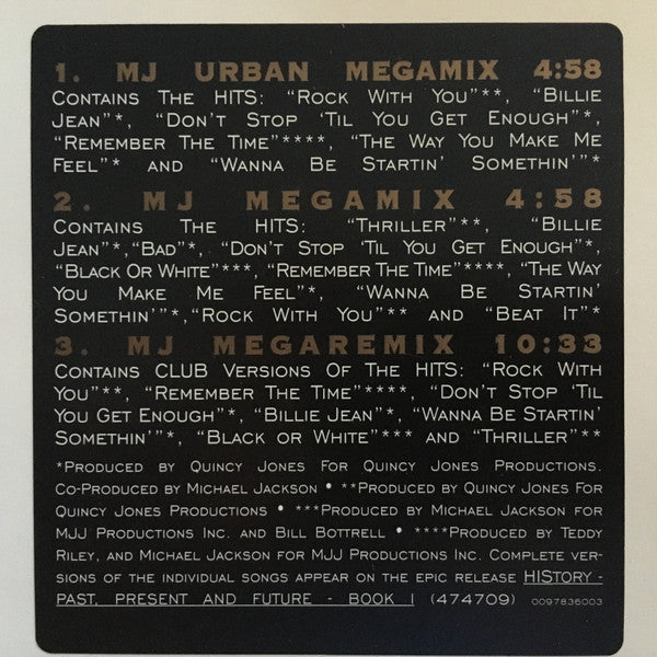 Michael Jackson : The Megamixes (12", Promo)