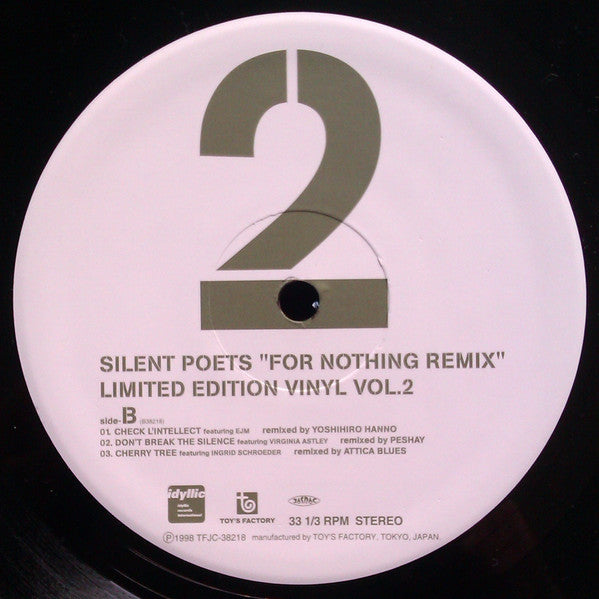 Silent Poets : For Nothing Remix (Limited Edition Vinyl Vol.2) (12", Ltd)