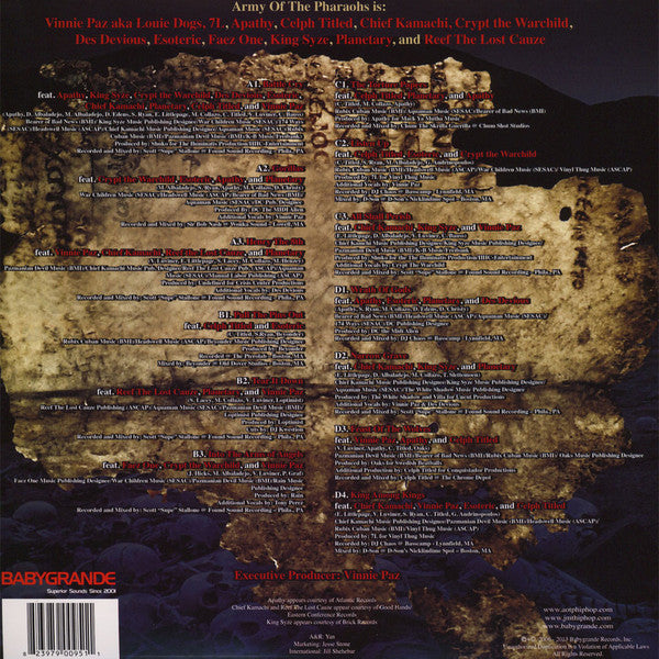 Jedi Mind Tricks Presents: Army Of The Pharaohs : The Torture Papers (2xLP, Album, RE, RM, Red)