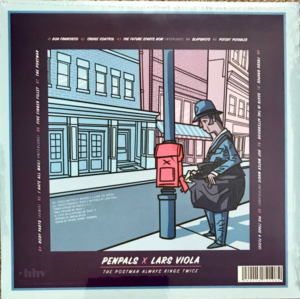 Pen Pals (2) x Lars Viola : The Postman Always Rings Twice (LP, Album, Ltd, Blu)