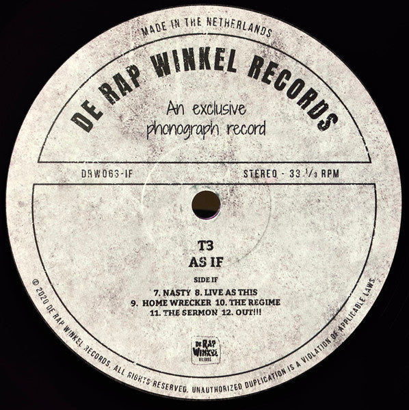 T3 (2) : As If (LP, Album, Ltd, Num)