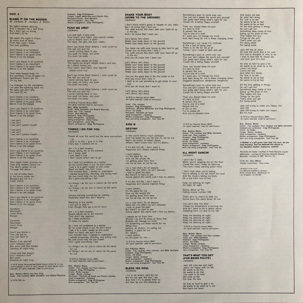 The Jacksons : Destiny (LP, Album)