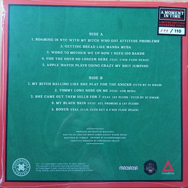 Lord Jah-Monte Ogbon x Machacha : A Moment In Time (LP, Album, Ltd, Num, Gre)