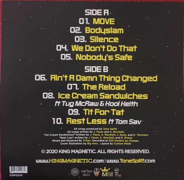 King Magnetic & Tone Spliff : Nobody's Safe (LP, Album)