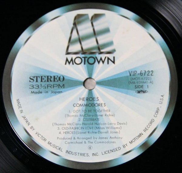Commodores : Heroes (LP, Album, Gat)