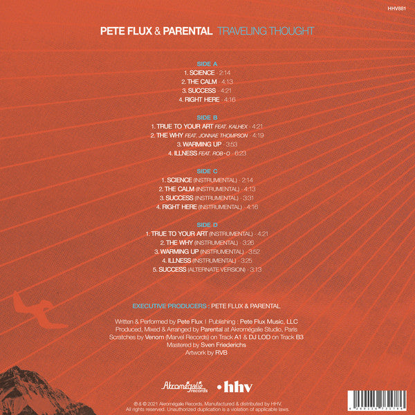 Pete Flux & Parental : Traveling Thought (2x12", EP, Dlx)