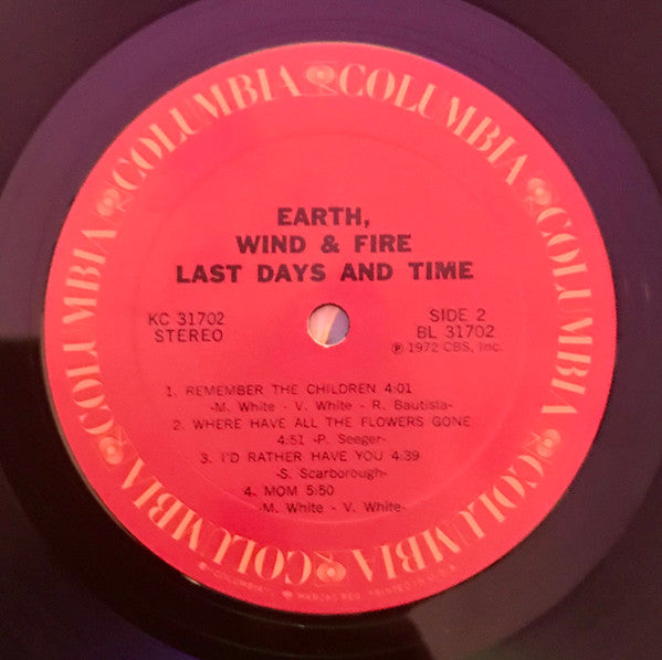 Earth, Wind & Fire : Last Days And Time (LP, Album, Ter)