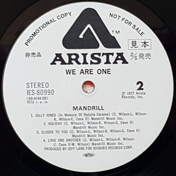 Mandrill : We Are One (LP, Album, Promo)