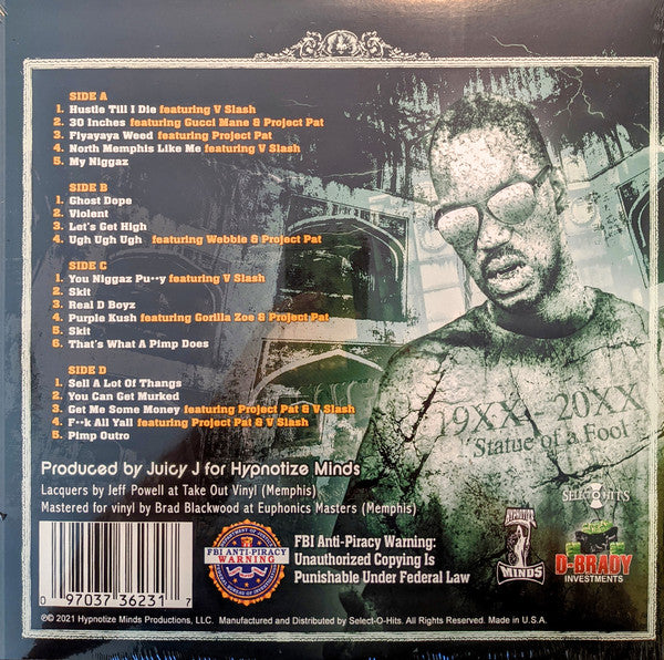 Juicy J of Three 6 Mafia : Hustle Till I Die (2xLP, Album, Tra)