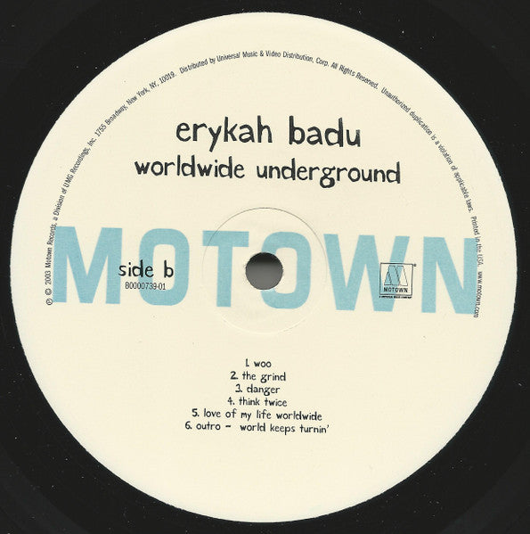 Erykah Badu : Worldwide Underground (LP, Album, Promo)