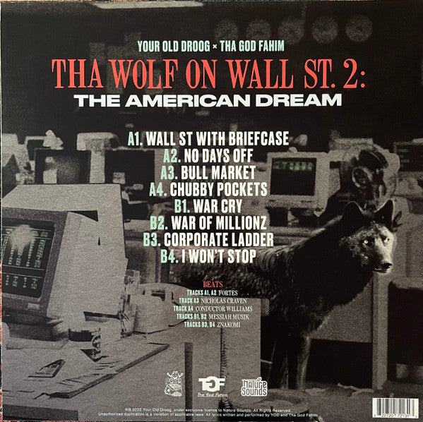 Your Old Droog x ThaGodFahim : Tha Wolf On Wall St. 2: The American Dream (LP, Album)