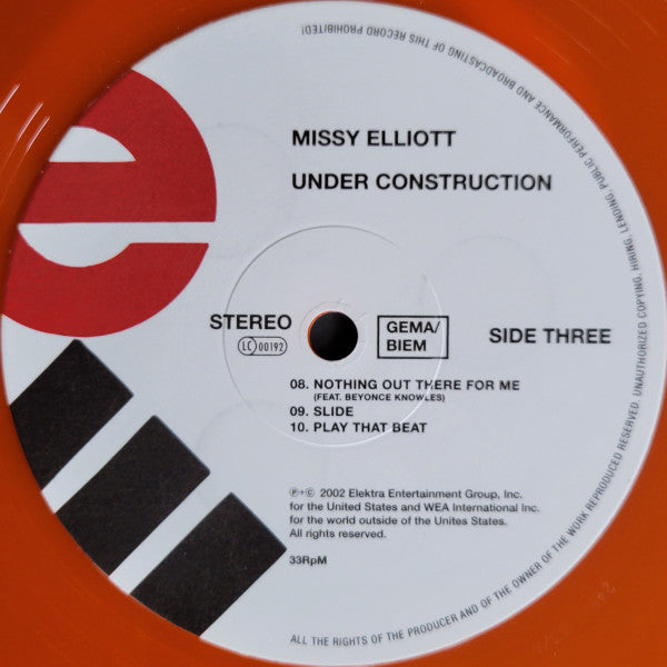 Missy Elliott : Under Construction (2xLP, Album, Club, Ltd, RE, Ora)