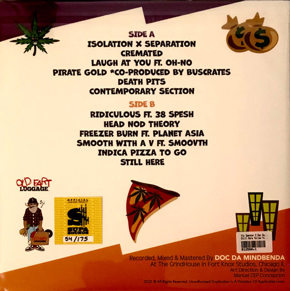 Vic Spencer, Doc Da Mindbenda : Still Here (LP, Ltd, Num, Yel)