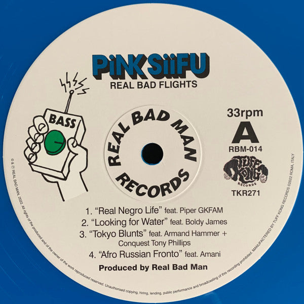 Pink Siifu & Real Bad Man : Real Bad Flights (LP, Album, Aqu + 7" + Ltd, Num)