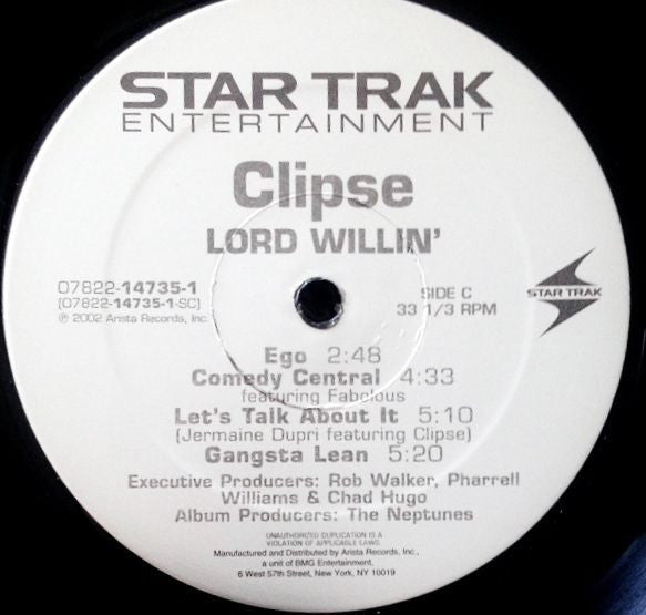 Clipse : Lord Willin' (2xLP, Album)