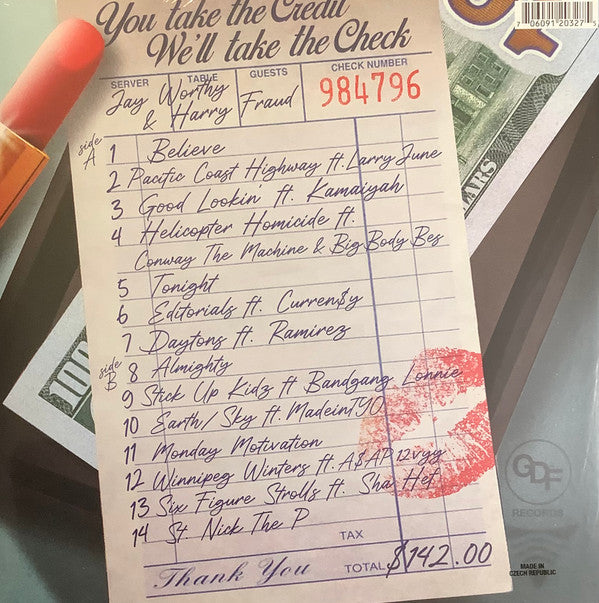 Jay Worthy, Harry Fraud : You Take The Credit, We’ll Take The Check (LP, Album, Ltd)