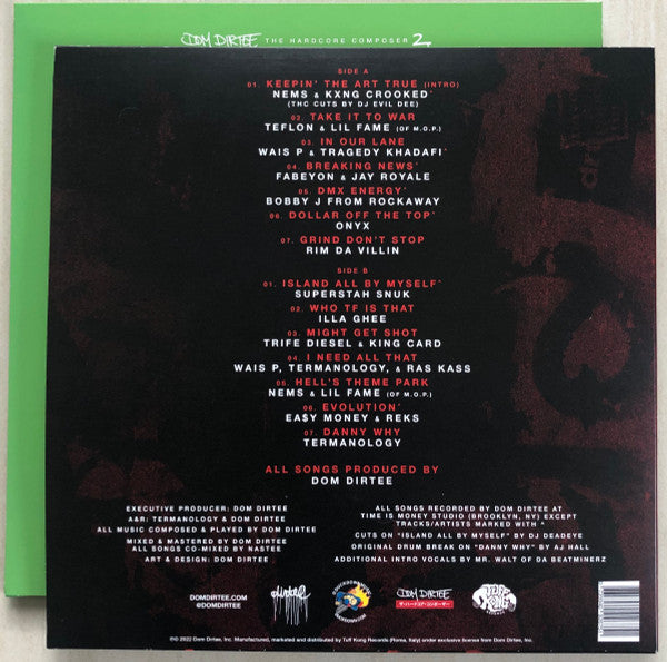 Dom Dirtee : The Hardcore Composer 2 (LP, Album, Ltd, Blu)