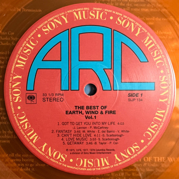 Earth, Wind & Fire : The Best Of Earth Wind & Fire Vol. I (LP, Comp, RE, Ora)