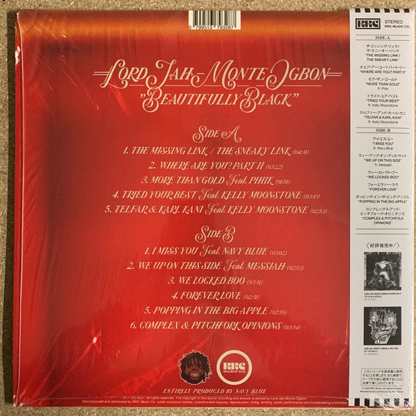 Lord Jah-Monte Ogbon : Beautifully Black (LP, Album, Ltd, OBI)