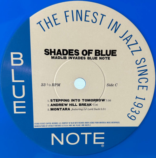 Madlib : Shades of Blue (LP, Gre + LP, Blu + Album, Club, RE, RM)