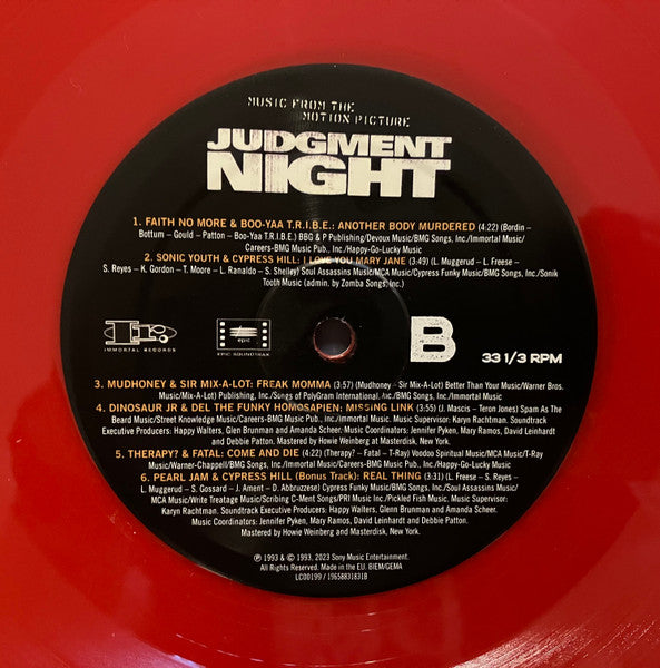 Various : Judgment Night (Music From The Motion Picture) (LP, Album, RSD, Ltd, RE, Red)