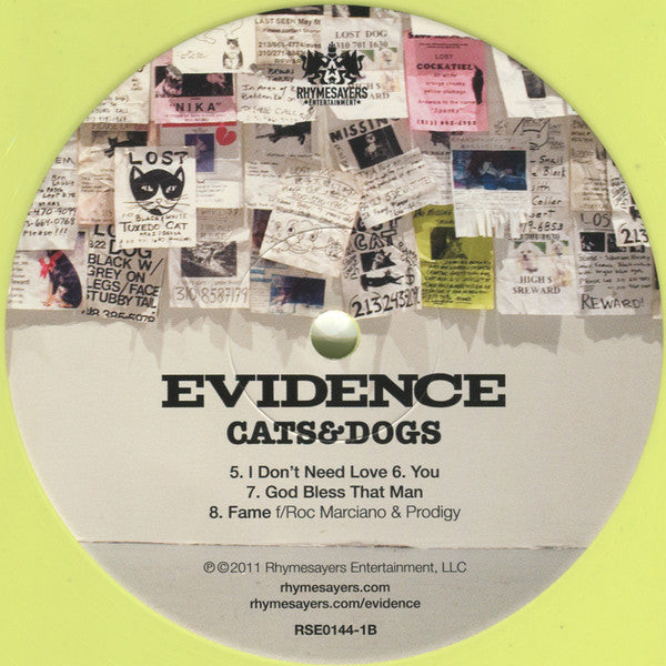 Evidence (2) : Cats & Dogs (LP, Yel + LP, Pin + Album, Ltd, RP)