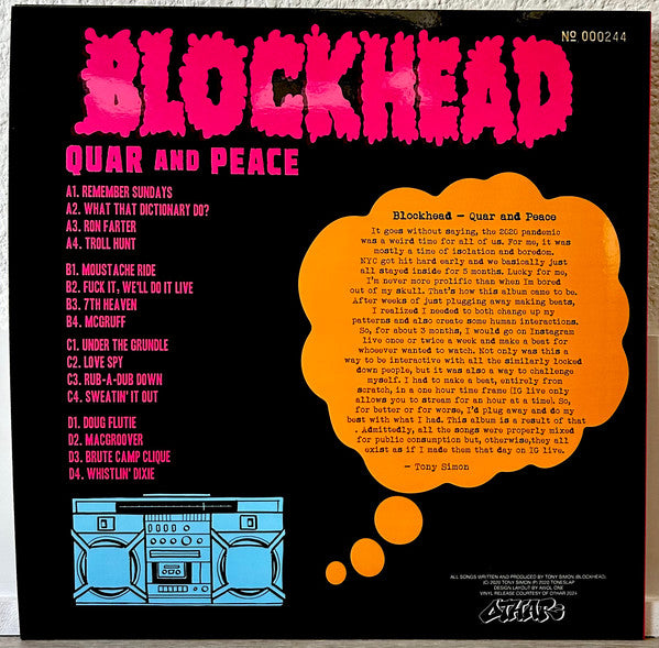 Blockhead : Quar And Peace (2xLP, Ltd, Num, 175)