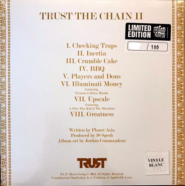 Planet Asia x 38 Spesh : Trust The Chain 2 (LP, Ltd, Num, Whi)
