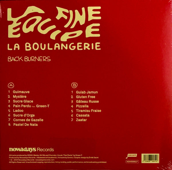 La Fine Equipe : La Boulangerie (Back Burners) (LP, Album)