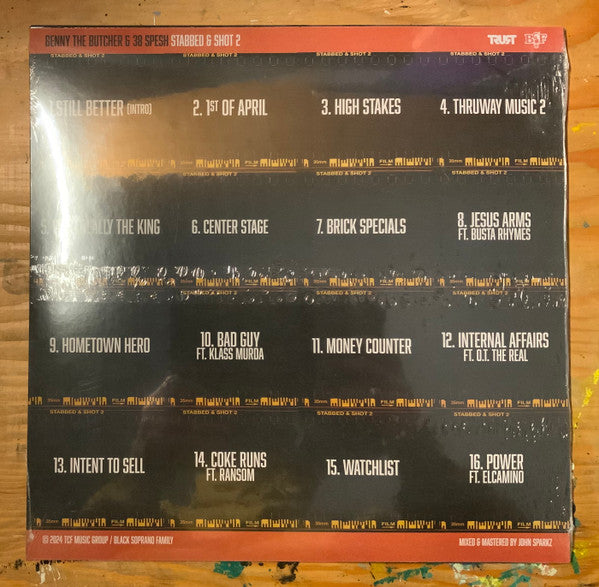 Benny The Butcher & 38 Spesh : Stabbed & Shot 2 (LP, Album, Ltd, Bla)