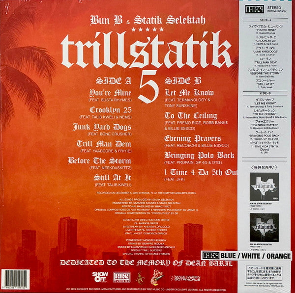 Bun B & Statik Selektah : Trillstatik 5 (LP, Obi)