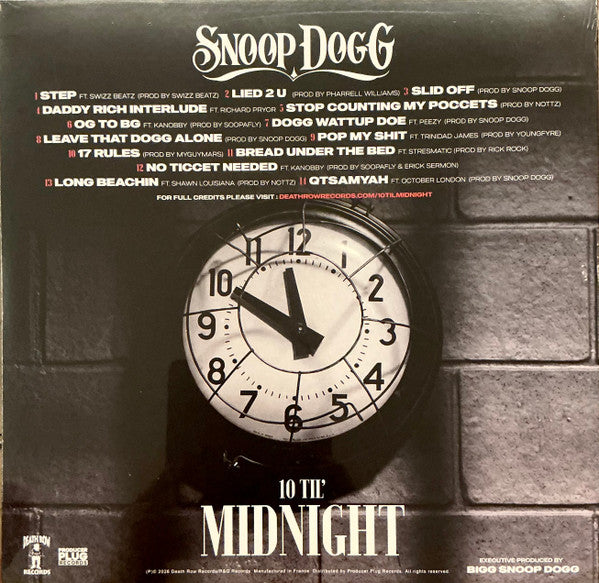 Snoop Dogg : 10 Til' Midnight (LP, Album, Ltd, Pet)