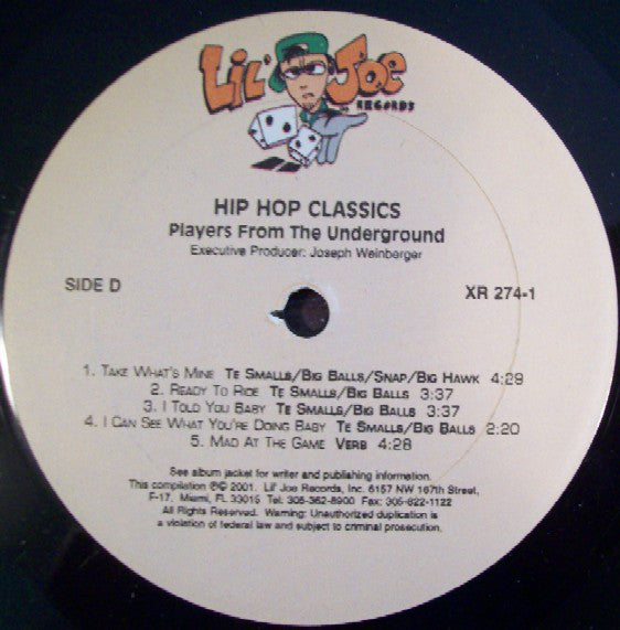 Various : Hip Hop Classics: Players From The Underground (2xLP, Comp)
