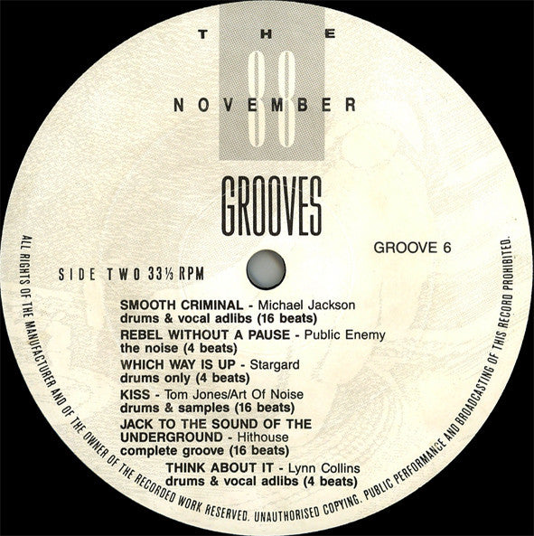 Various : The Grooves - November 88 (LP, Comp)