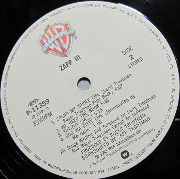 Zapp : Zapp III (LP, Album)