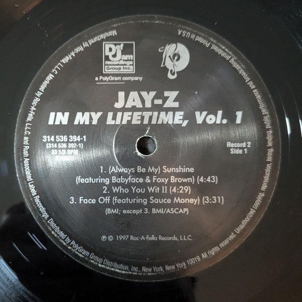 Jay-Z : In My Lifetime, Vol. 1 (2xLP, Album, RE)