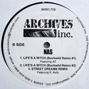 Nas : Fast Life (Remix) / Life's A Bitch (Remix) (12", Comp)