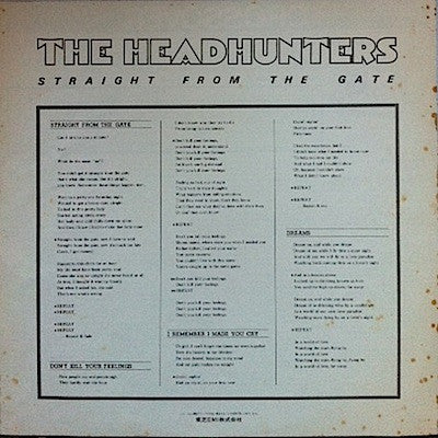 The Headhunters : Straight From The Gate (LP, Album, Promo)