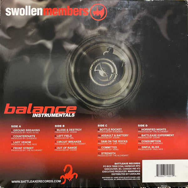 Swollen Members : Balance (Instrumentals) (2xLP, Album)