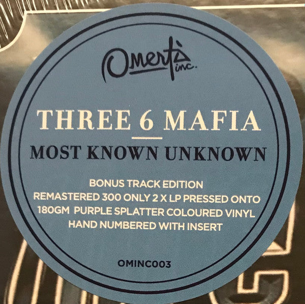 Three 6 Mafia : Most Known Unknown (2xLP, Album, Ltd, Num, RE, RM, Pur)