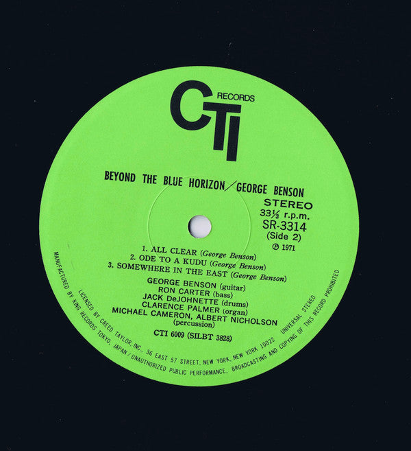 George Benson : Beyond The Blue Horizon (LP, Album)
