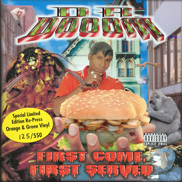 Dr. Dooom : First Come, First Served (LP, Gre + LP, Ora + Album, Ltd, Num, RP, S/Edition)