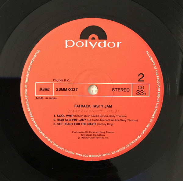The Fatback Band : Tasty Jam (LP, Album)