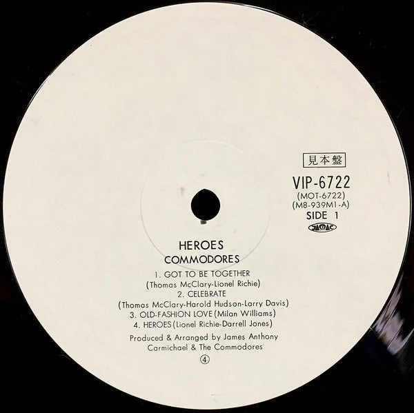 Commodores : Heroes (LP, Album, Promo, Gat)