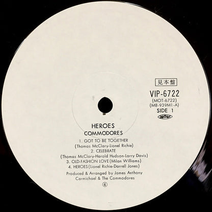 Commodores : Heroes (LP, Album, Promo, Gat)