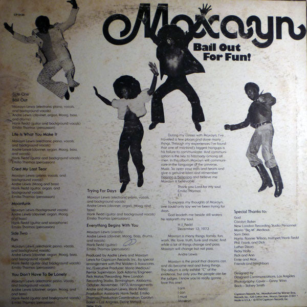 Maxayn : Bail Out For Fun! (LP, Album, San)