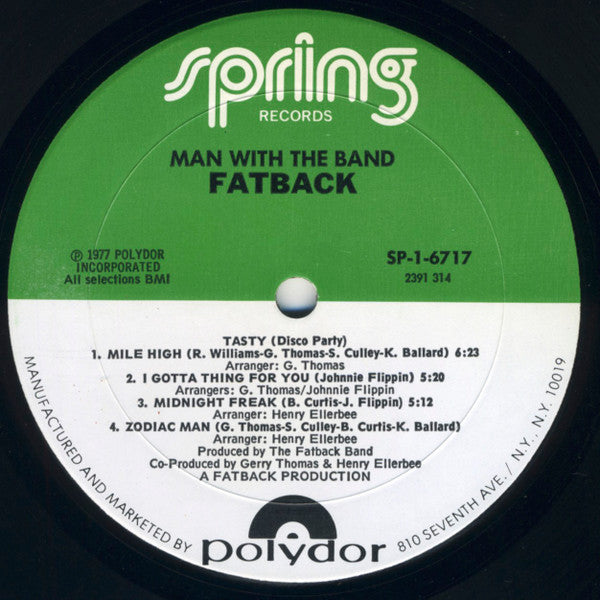 The Fatback Band : Man With The Band (LP, Album, Mon)